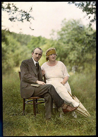 Eduard Benes con su esposa Hanna