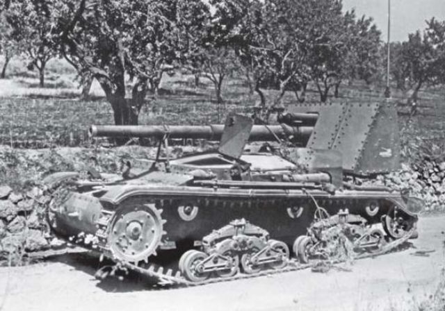 El Semovente 90 53 era el mejor vehículo blindado que poseían los italianos en Sicilia