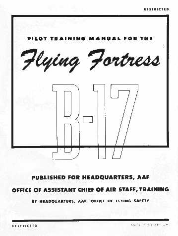Portada del manual de piloto de B-17