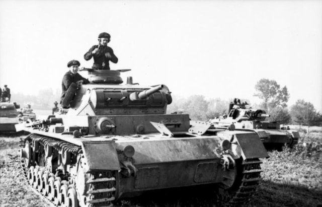 Panzer III Ausf D durante la campaña de Polonia. Septiembre de 1939