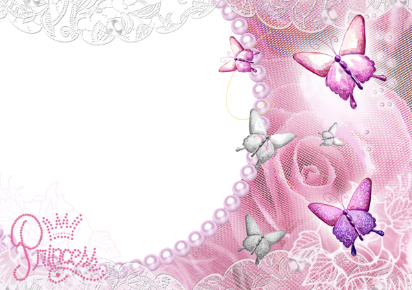 Pink_Transparent_Frame_with_Butterflies-18002570