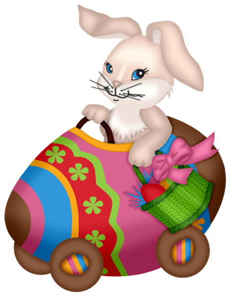 Easter_Decorative_Bunny_with_Cart_PNG_Picture